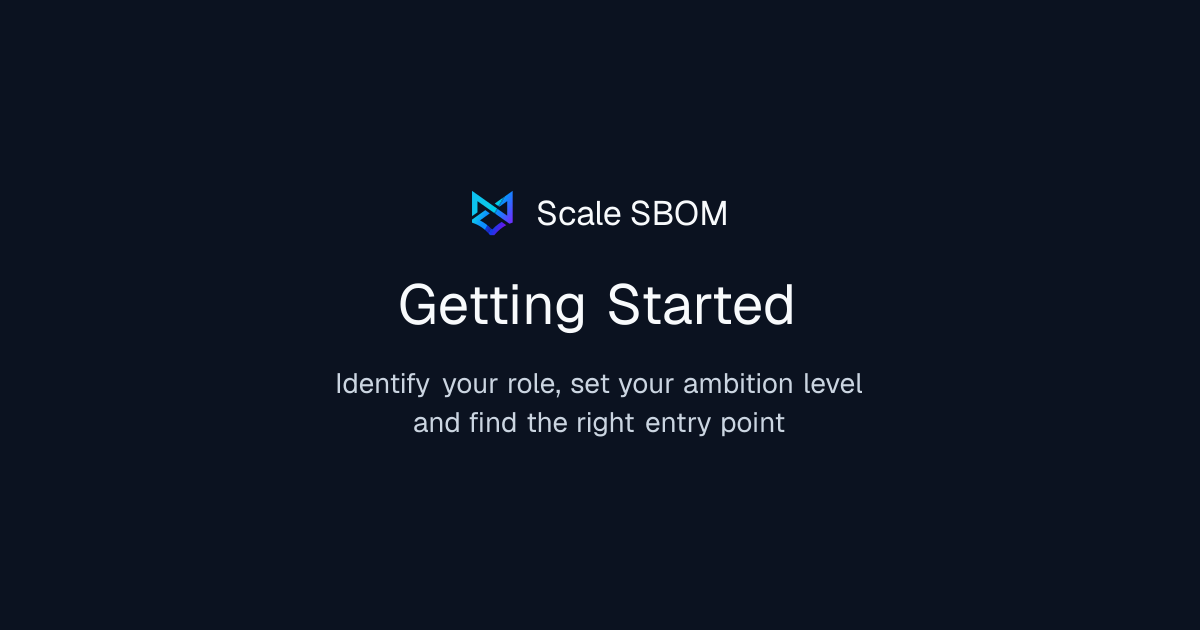 Getting Started | Scale SBOM